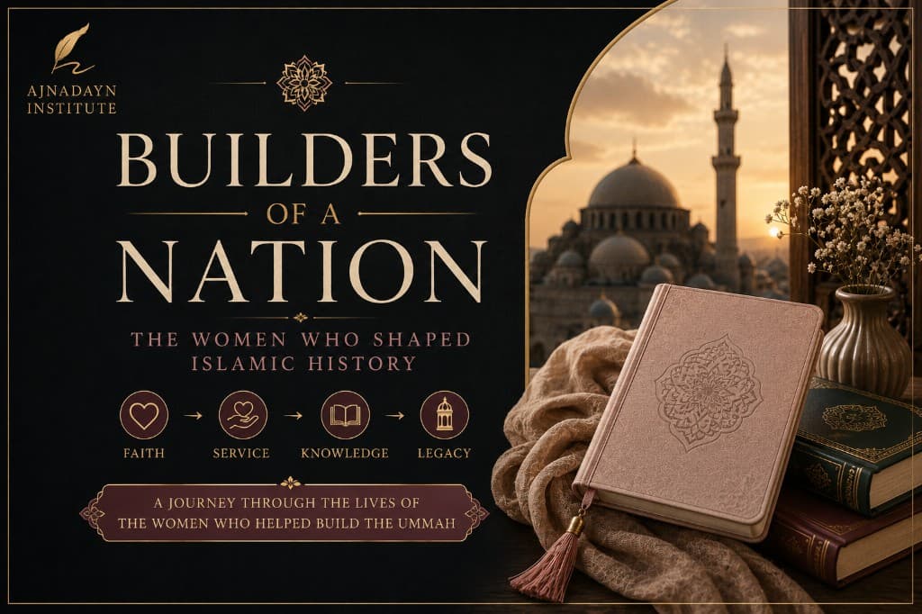 Course poster for Builders of a Nation — The Women Who Shaped Islamic History.