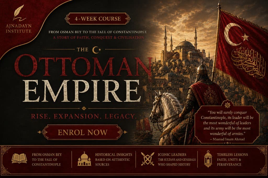 Course poster for The Ottoman Empire — Rise, Expansion, Legacy.